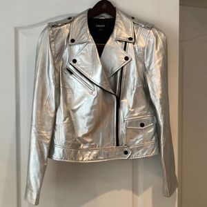 Silver leather jacket